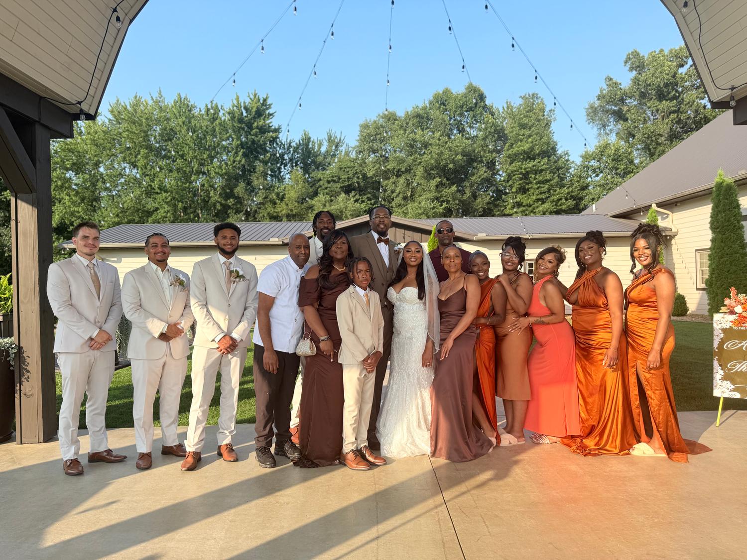 Wedding party at a Best Eats catered event